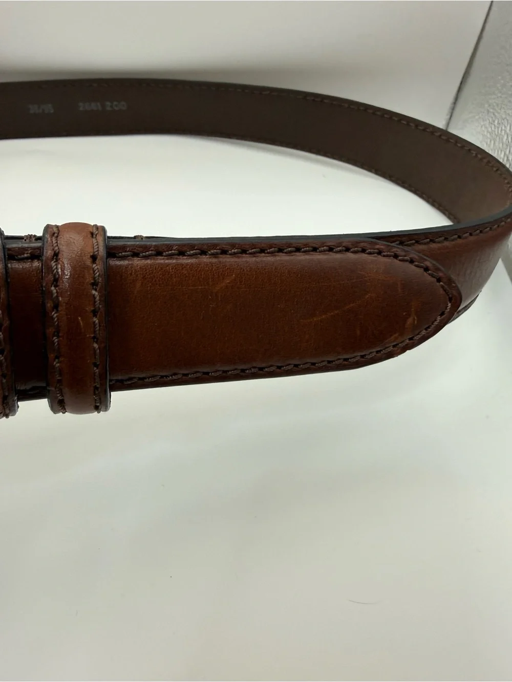 Jos. A. Bank Brown Leather Belt Men’s Size 38 Italian Leather Dress Casual 1.25”